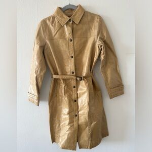 Genuine Leather Gap tan trench